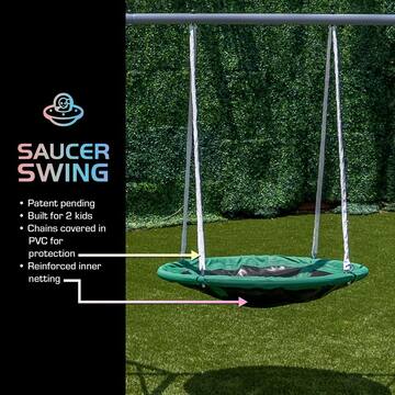 Rochester Metal Swing Set with Slide