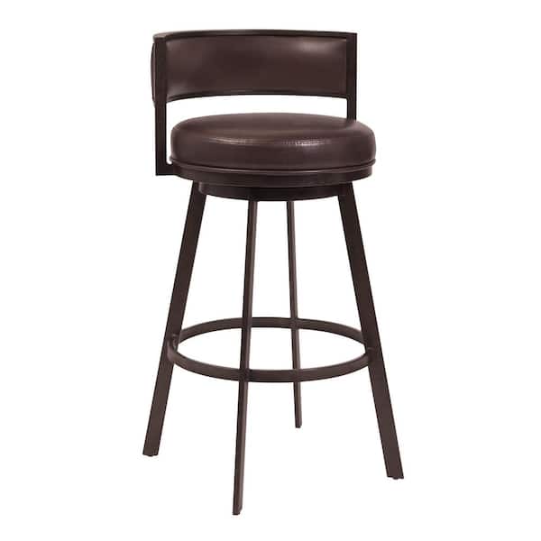 Armen Living Chateau 34 in. Brown Bar Stool