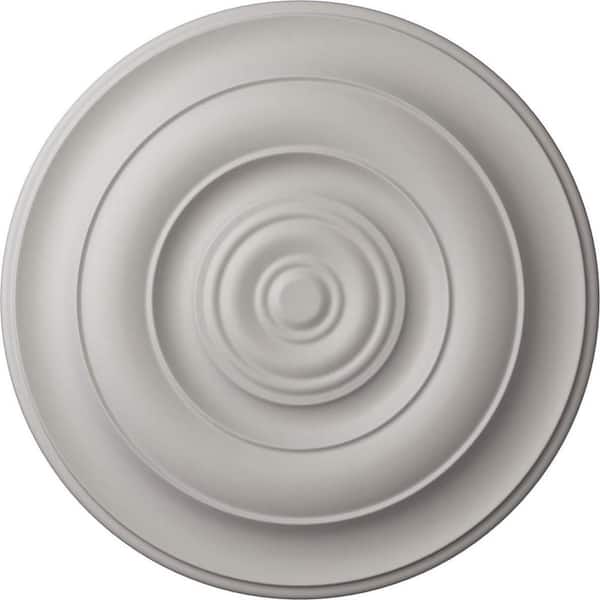 Ekena Millwork 18 in. x 1-1/2 in. Niobe Urethane Ceiling Medallion (Fits Canopies upto 8-5/8 in.), Ultra Pure White