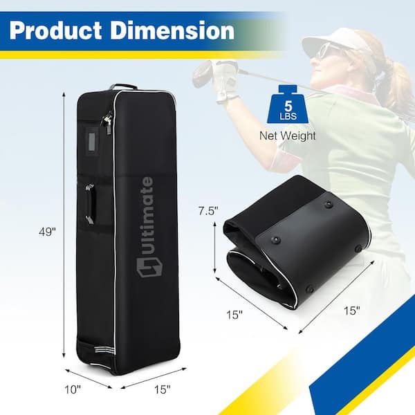 Gymax Golf Travel Bag Portable Foldable Soft-Sided Oxford