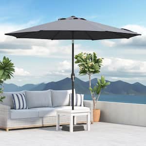 Maypex 9 ft. Steel Market Crank and Tilt Patio Umbrella in