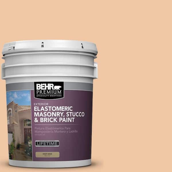 5 gal. #MS-15 California Peach Elastomeric Masonry, Stucco and Brick Exterior Paint