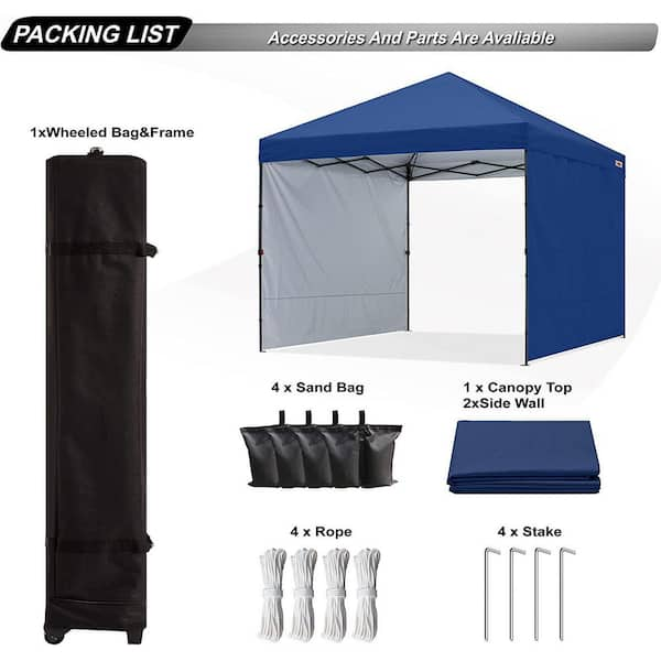 ABCCANOPY 10 ft. x 10 ft. Navy Blue Instant Pop Up Canopy Tent