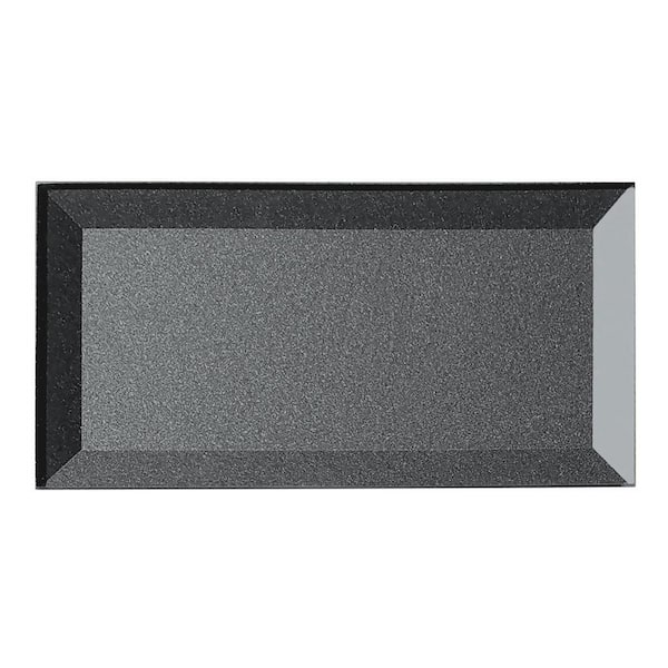 ABOLOS Secret Dimensions Gray 3 in. x 6 in. Beveled Glossy Glass Peel and Stick Subway Wall Tile (12 sq. ft./Case)