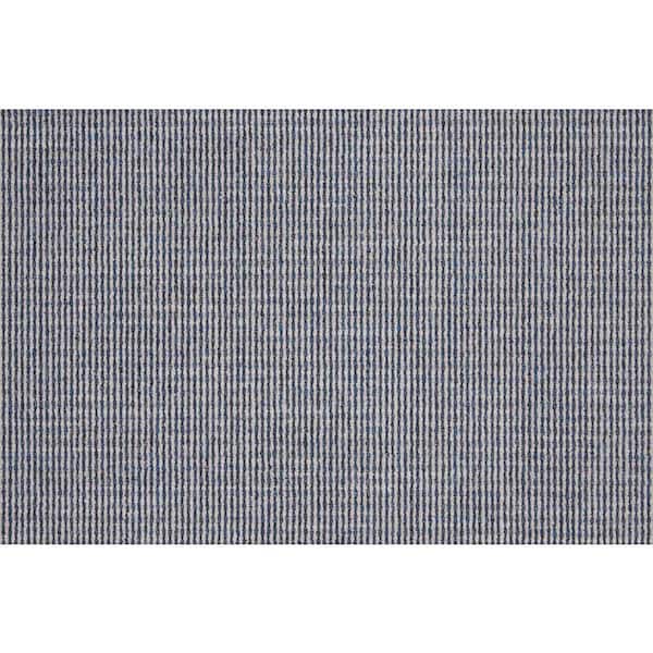 Natural Harmony Hypnotic Sea Port Blue 13.2 ft. 29.49 oz. Olefin Pattern Installed Carpet
