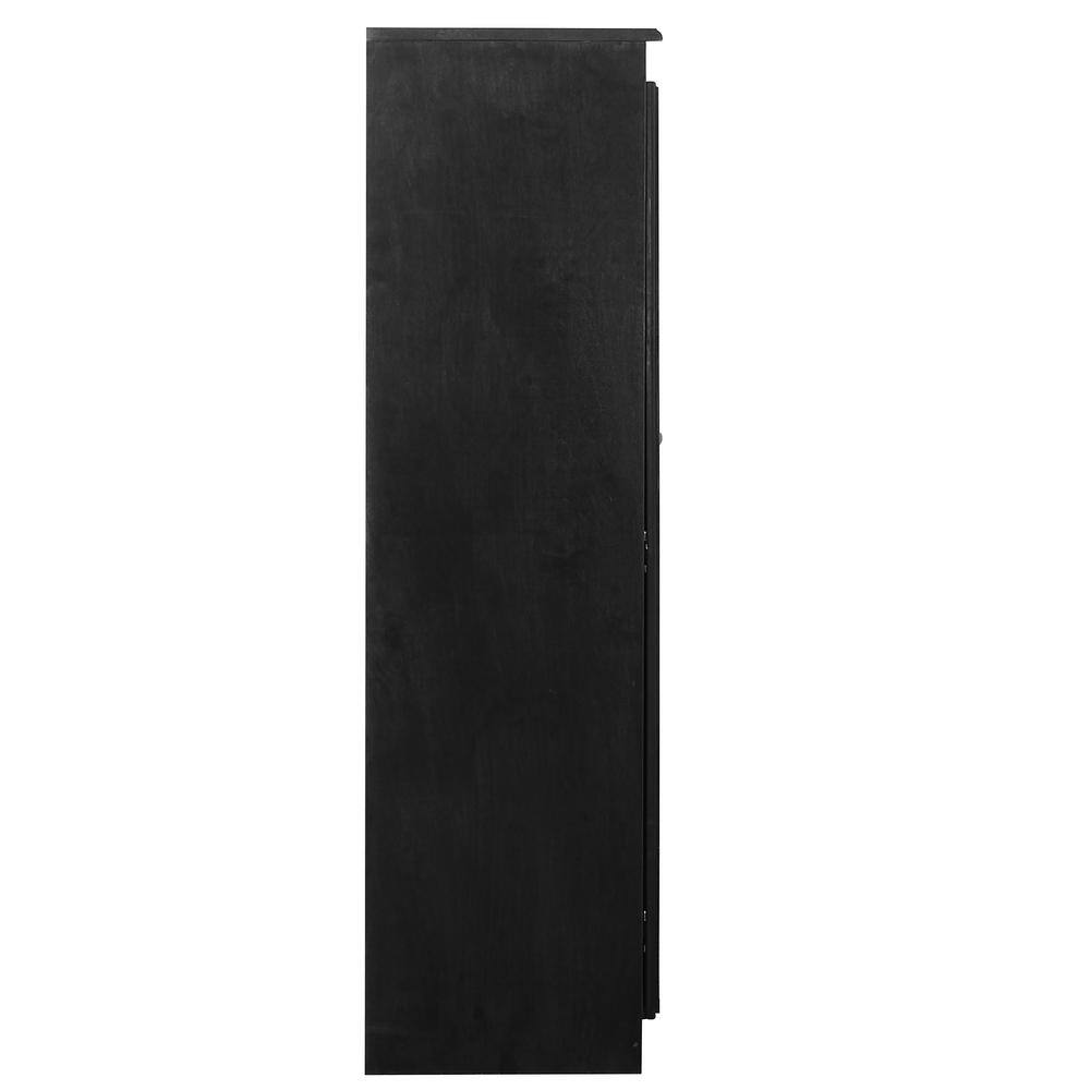 Espresso 60" Wood Storage Cabinet with Adjustable Shelves
