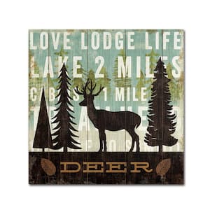 14 in. x 14 in. "Simple Living Deer" by Michael Mullan Printed Canvas Wall Art