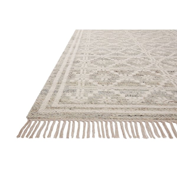 Rivers 5 ft. x 7 ft. Lagoon / Ivory 6 in. Traditional Reversible Area Rug