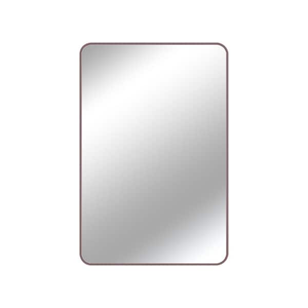 HOMEIBRO 24 in. W x 36 in. H Rectangle Aluminum Framed Wall Bathroom Vanity Mirror in Oil-Rubbed Bronze