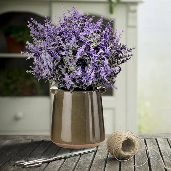 Regency International 12 in. Purple Artificial Lavender in Pot