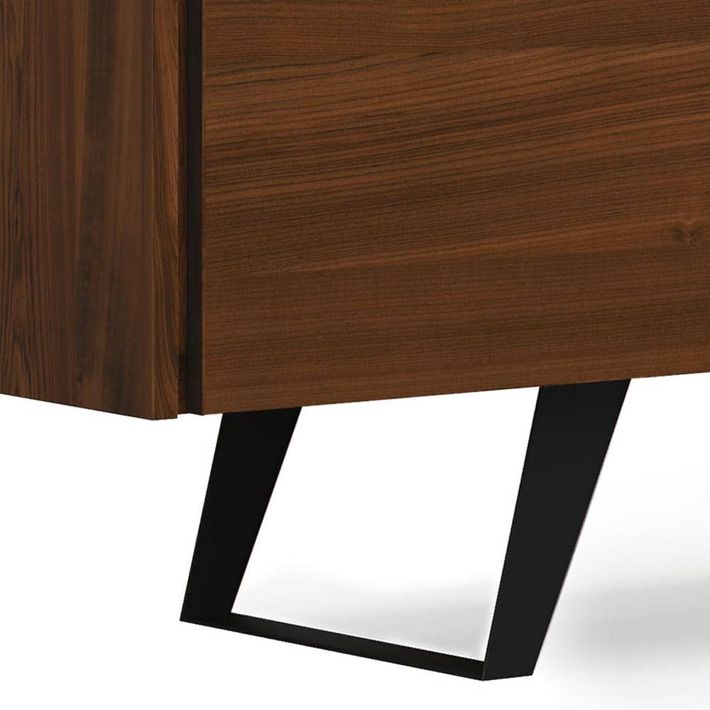 Lowry 72 Inch Walnut TV Media Stand with Cabinet