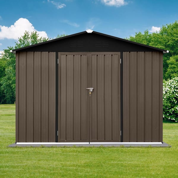 Misopily 12 ft. W x 10 ft. D Metal Garden Sheds for Outdoor