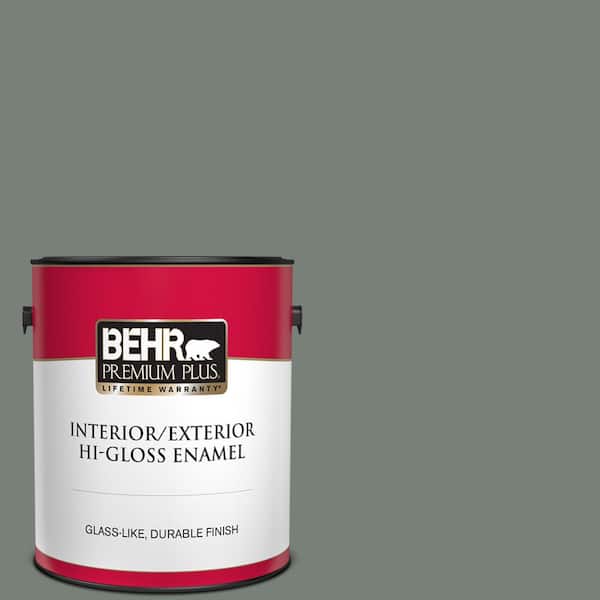 BEHR PREMIUM PLUS 1 gal. Home Decorators Collection #HDC-AC-22 Cedar Forest Hi-Gloss Enamel Interior/Exterior Paint