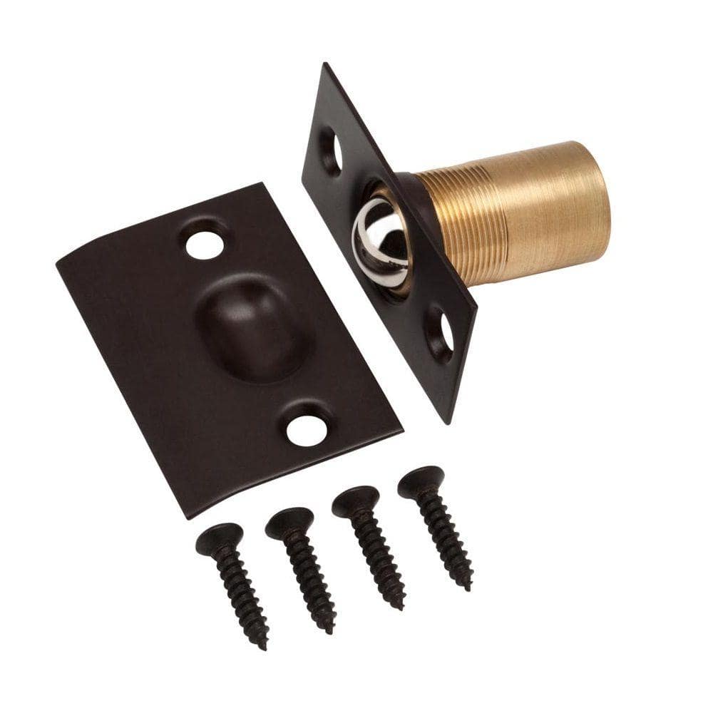 Everything Doors OIL RUBBED BRONZE BALL CATCH WITH STRIKE PLATE