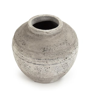 Stone-Like Terracotta Taupe Large Decorative Vase