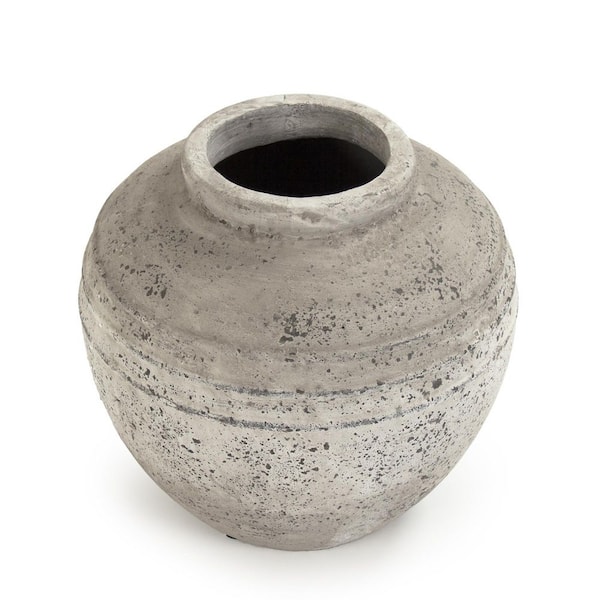 Zentique Stone-Like Terracotta Taupe Large Decorative Vase 8489L