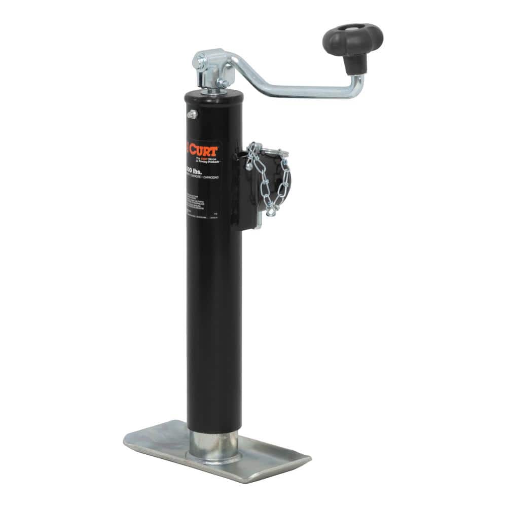 Pipe-Mount Swivel Jack with Top Handle (5,000 lbs., 10"" Travel) -  CURT, 28350