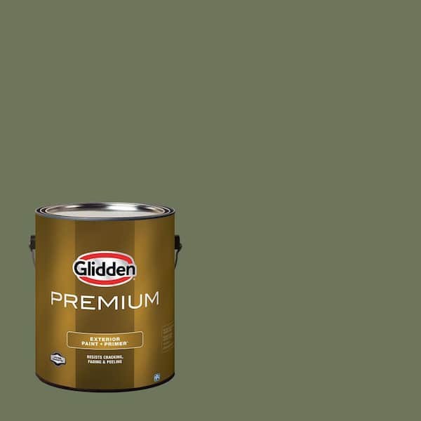 Glidden Premium 1 gal. PPG1124-6 Dark Sage Semi-Gloss Exterior Latex Paint