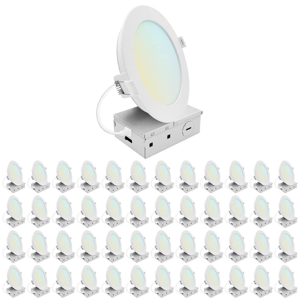 6 In. Integrated LED Recessed Light, Mini Panel Light, 5CCT, 1400LM, 15W, 100° Beam, Dimmable, ETL Listed 48 Pack price history on PriceWatchPro