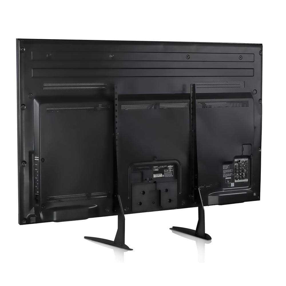 Adjustable Black Steel Universal Tabletop TV Stand for 32"-60" TVs