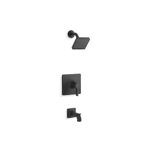 Venza 1-Handle Tub and Shower Faucet Trim Kit with 1.75 GPM in Matte Black (Valve Not Included)