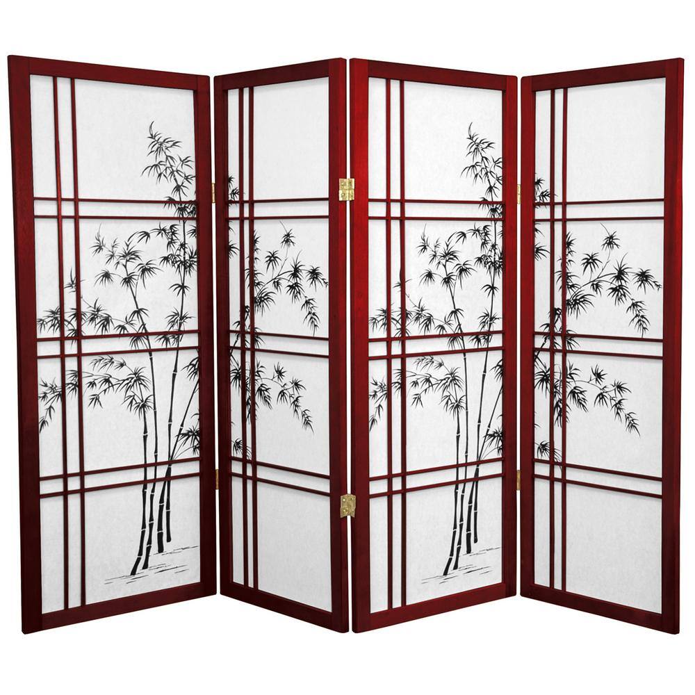 Oriental Furniture 4 Ft Rosewood 4 Panel Room Divider CLDXBT RWD The   Rosewood Oriental Furniture Room Dividers Cldxbt Rwd 64 1000 