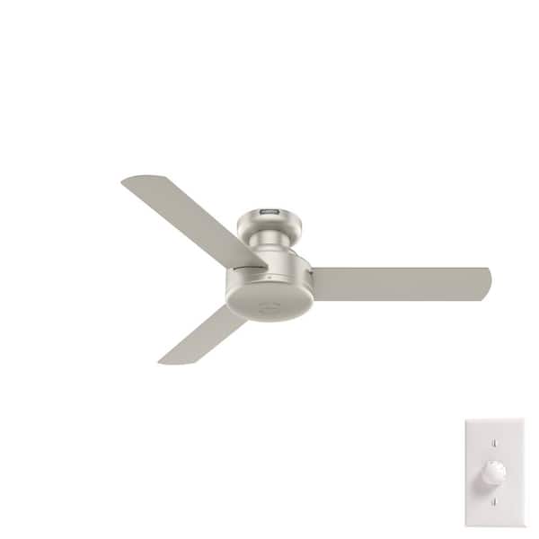Presto 44 in. Indoor Ceiling Fan in Matte Nickel with Wall Control Included For Bedrooms