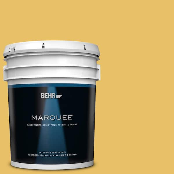 BEHR MARQUEE 5 gal. #360D-5 Golden Chalice Satin Enamel Exterior Paint & Primer