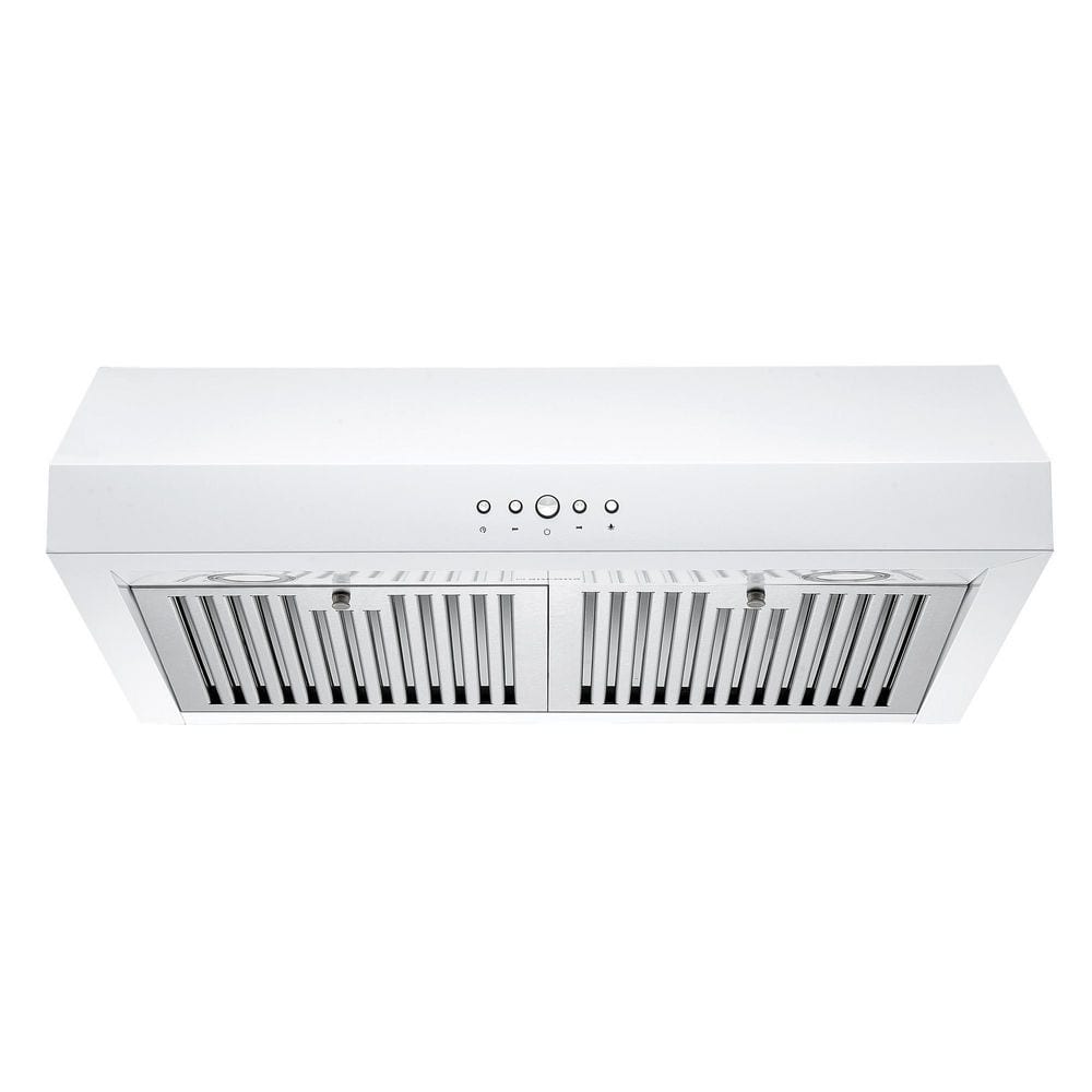 30'' White Stainless Steel Under Cabinet Range Hood