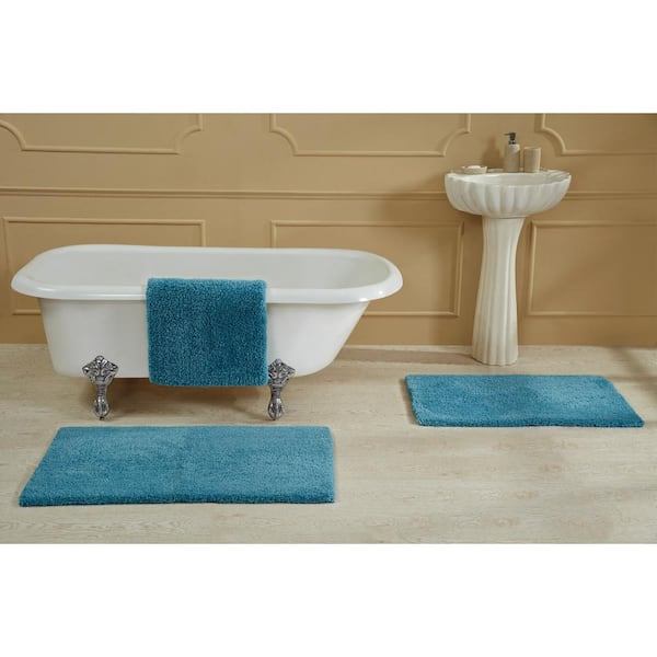 Better Trends Micro Plush Collection Teal 21" x 34" 100% Micro Polyester Tufted Bath Rug