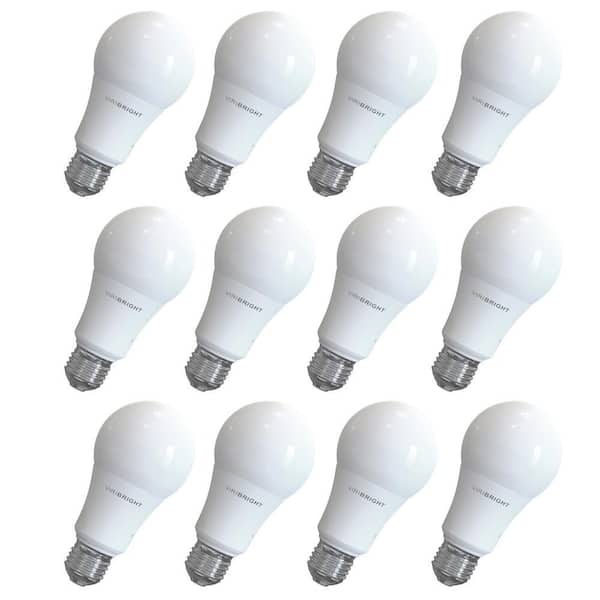 60-Watt Equivalent A19 E26 LED Light Bulbs 4000K (12-Pack)