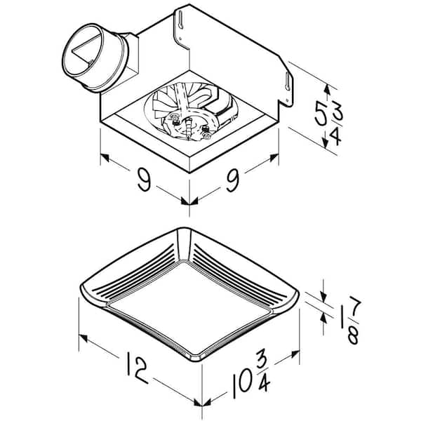 Broan-NuTone 70 CFM Ceiling Bathroom 