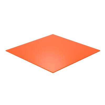 1/4" 2119 Translucent Orange Cell Cast Acrylic Sheet  12" x 24" 