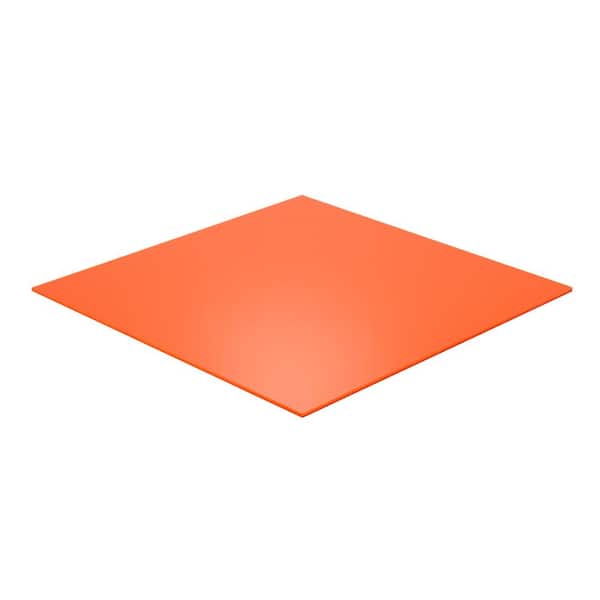 Falken Design 24 in. x 24 in. x 1/8 in. Thick Acrylic Orange 2119 Sheet