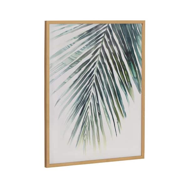 Kate and Laurel Gallery Tropical Modern Botanical Palm by The Creative Bunch Studio Gold Framed Art Print 16 in. x 20 in.