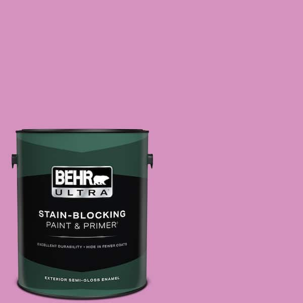 BEHR ULTRA 1 gal. #680B-4 Pressed Flower Semi-Gloss Enamel Exterior Paint & Primer