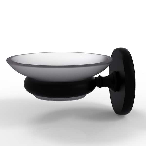 Allied Brass Prestige Skyline Collection Wall Mounted Standard Soap Holder in Matte Black