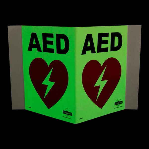 Bror inflation antydning LumAware Illuminating AED Panoramic Sign EG-SIGN-AED-3D - The Home Depot