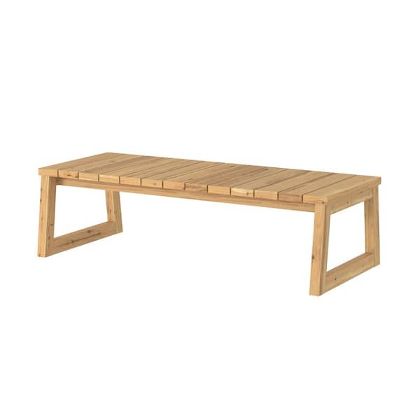 wetiny 20 in. Natural Small Rectangle Wood Coffee Table 1206190111AAD - The  Home Depot