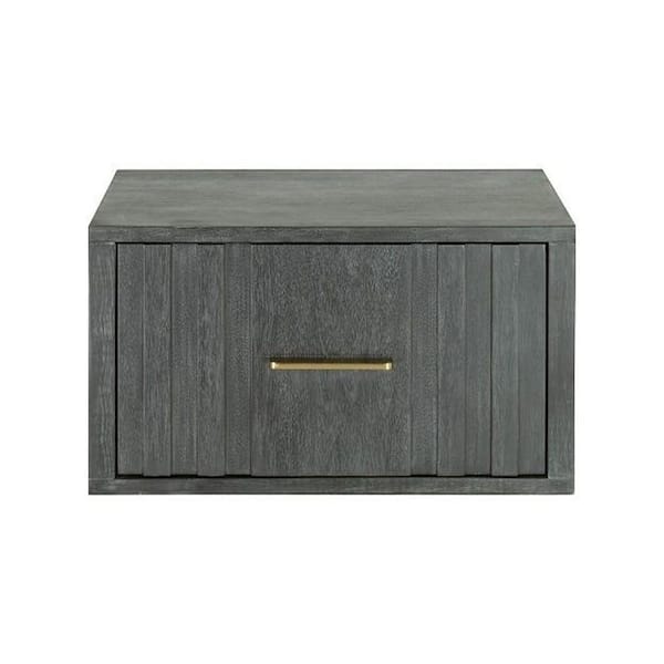 Manchester Contemporary Dark Grey 1 Drawer 27 in. W Nightstand