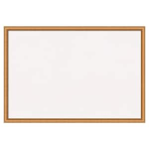 Salon Scoop Copper Wood White Corkboard 38 in. x 26 in. Bulletin Board Memo Board