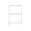 mzg White 3-Tier Steel Powder Coating Wire Garage Storage Shelving Unit ...