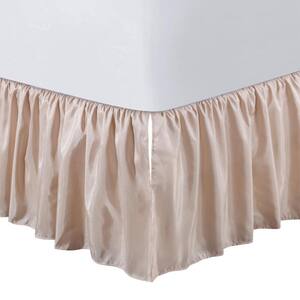 16 in. Faux Silk Blush Full Bed Skirt
