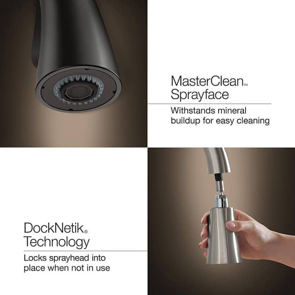KOHLER Artifacts Single-Handle Pull-Down Sprayer Kitchen Faucet in