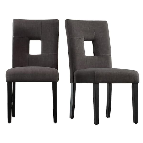 HomeSullivan Sorrento Charcoal Linen Dining Chair (Set of 2)