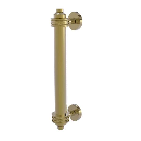 Allied Brass 8 in. Center-to-Center Door Pull with Dotted Aents in Unlacquered Brass