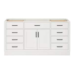 Hepburn 66 in. W x 21.5 in. D x 34.5 in. H Single Sink Freestanding Bath Vanity Cabinet without Top in White