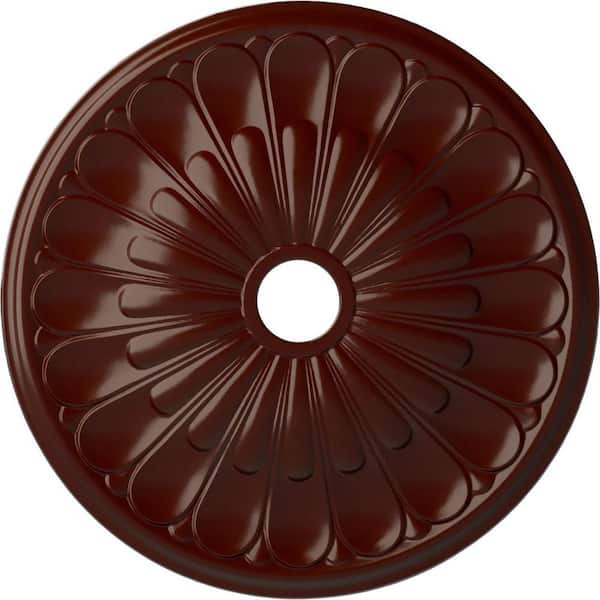 Ekena Millwork 1-3/8" x 26-3/4" x 26-3/4" Polyurethane Elsinore Ceiling, Brushed Mahogany