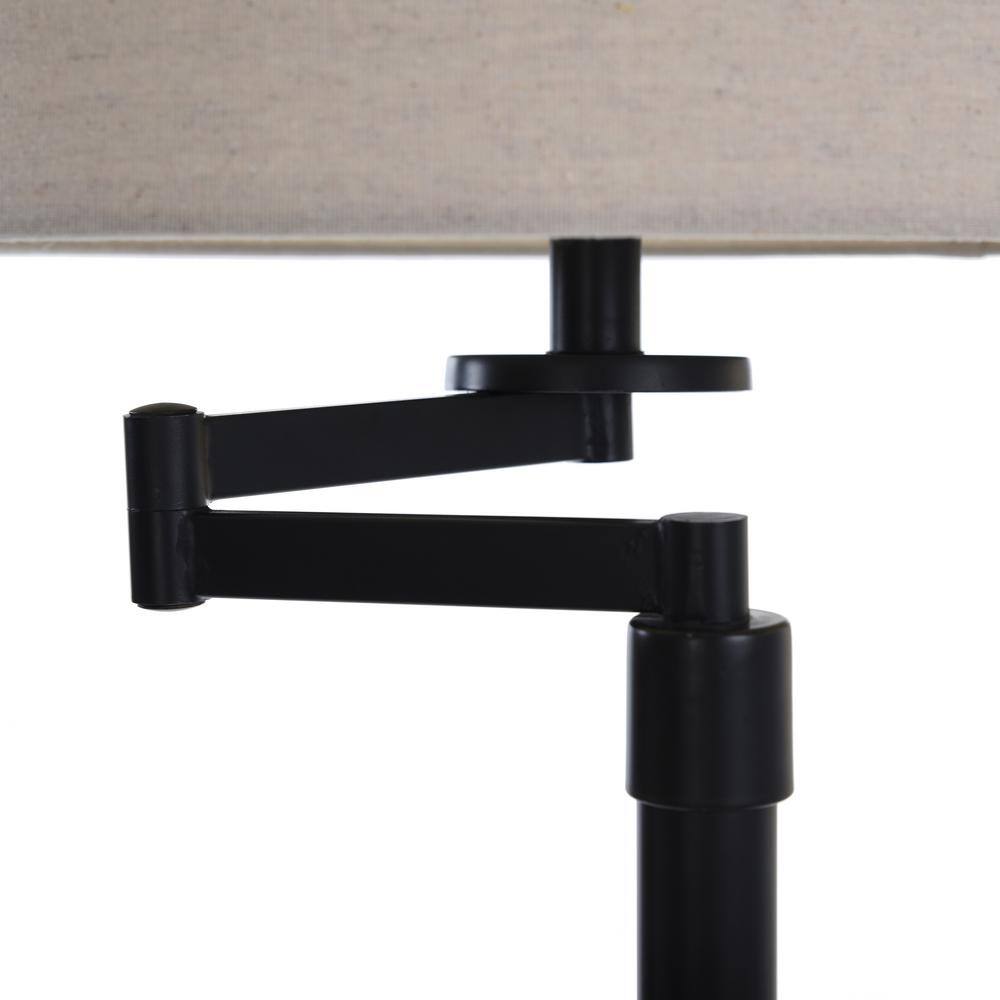 Madison Bronze Finish 61" Floor Lamp with Beige Shade - Adjustable