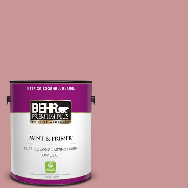 BEHR PREMIUM PLUS 1 gal. #S140-4 Minstrel Rose Eggshell Enamel Low Odor Interior Paint & Primer